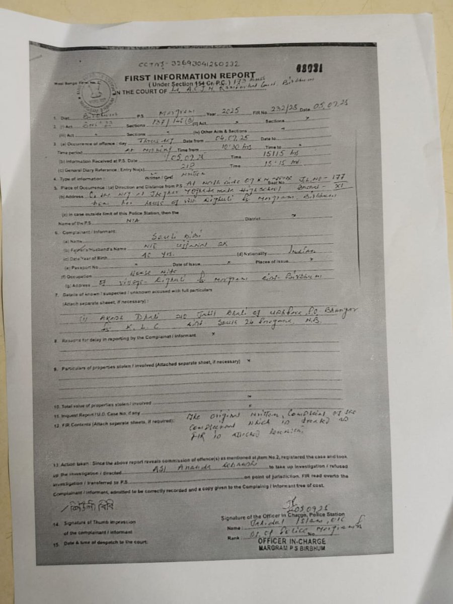 tjt4002's tweet photo. A minor girl from a minority family is missing. Parents filed a complaint, later found a shocking FB video where their daughter was being tortured by some boys.

Instead of urgent action, police shamelessly commented on that video—“এই জায়গাটা কোথায়?” and stopped there.

👉 The video is still online.
👉 The culprit’s FB profile is still active with more such disturbing videos.
👉 Why is IP tracking not being done? Why no immediate interrogation?

This is a matter of life & death. I urge @WBPolice & @NCWIndia to take immediate action, locate the girl, arrest the culprits & ensure her safety before it’s too late.

#SaveTheChild #JusticeForHer