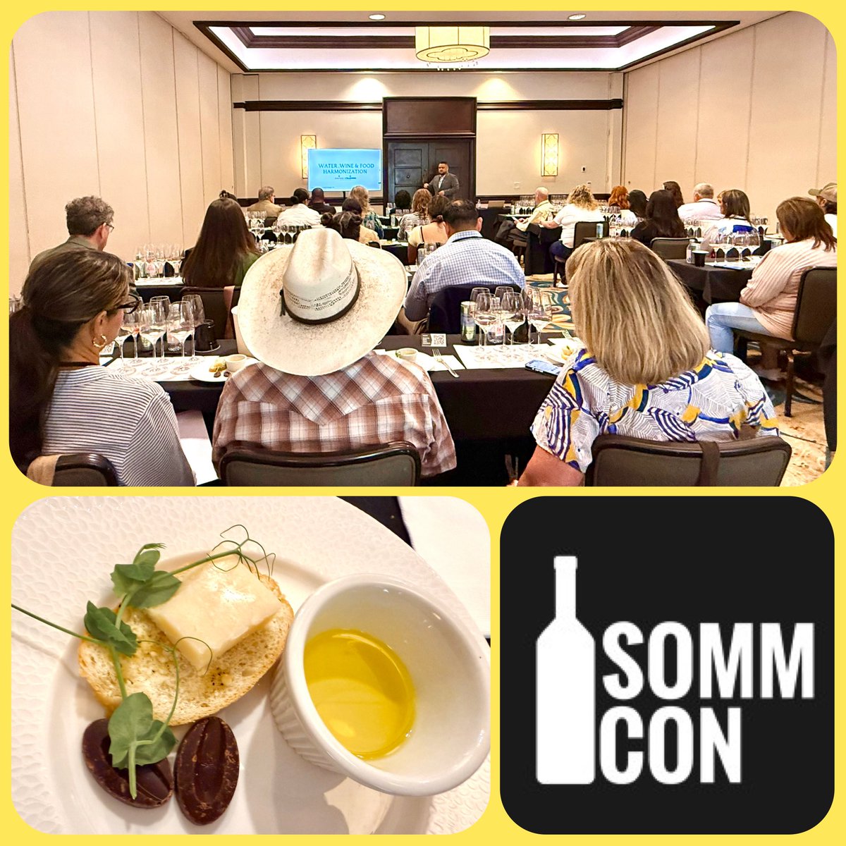 Water, Wine &amp; Food Harmonization!!!
Very unique session😃

#sommcon #sommconsd #foodpairing #WaterTasting #wineandwater #DipWSET #sommelier #wsetdiploma #sommjournal #aquapanna #SPellegrino #circleofwinewriters #associationofwineeducators #societyofwineeducators