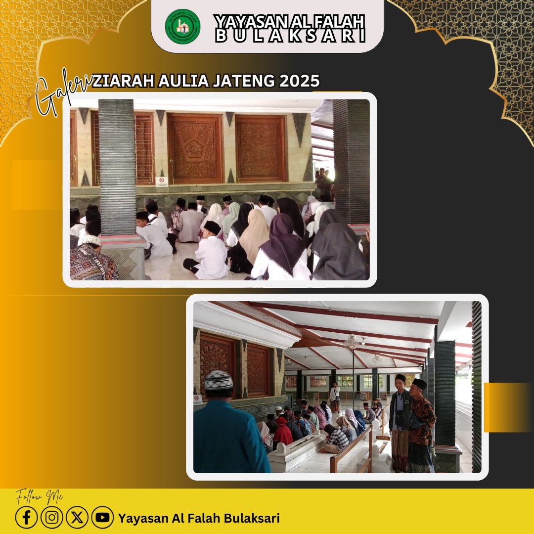 saefudin_mdg's tweet image. Ziarah Aulia Jateng Yayasan Al Falah Bulaksari, 5-6 September 2025 

#ziarah #aulia 
#ppalfalahmedeng 
#ppeltibyanmedeng 
#mtsalfalahbantarsari 
#yayasanalfalahbulaksari
