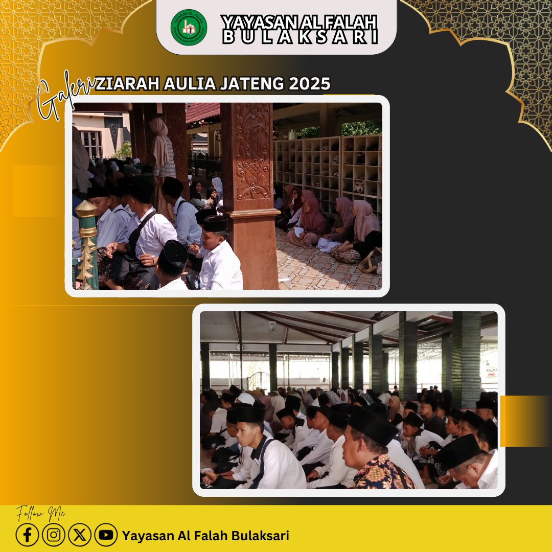 saefudin_mdg's tweet image. Ziarah Aulia Jateng Yayasan Al Falah Bulaksari, 5-6 September 2025 

#ziarah #aulia 
#ppalfalahmedeng 
#ppeltibyanmedeng 
#mtsalfalahbantarsari 
#yayasanalfalahbulaksari