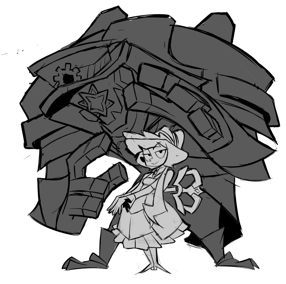 Sandrone with her hefty pet
#Sandrone #GenshinImpact