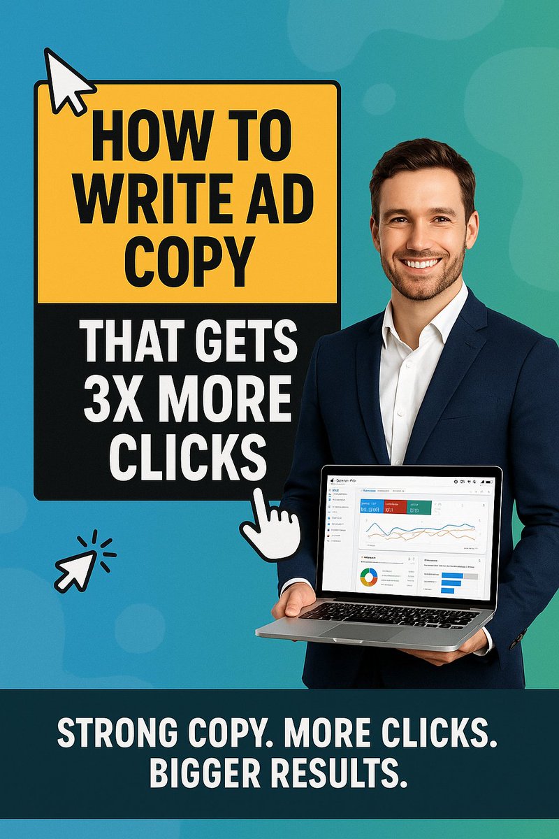 rabiulrajuhere's tweet image. 𝐇𝐨𝐰 𝐭𝐨 𝐖𝐫𝐢𝐭𝐞 𝐀𝐝 𝐂𝐨𝐩𝐲 𝐓𝐡𝐚𝐭 𝐆𝐞𝐭𝐬 𝟑𝐗 𝐌𝐨𝐫𝐞 𝐂𝐥𝐢𝐜𝐤𝐬
It’s not your keywords. Not your budget. 👉 It’s your Ad Copy.

✅ Be specific (USP)
✅ Be relevant (match intent)
✅ Be urgent (offers/CTA)

Better copy = higher CTR, more leads 

#GoogleAds #PPC