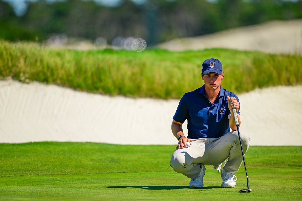 BrentleyGC's tweet photo. .@NDMensGolf's Jacob Modleski, who was part of the victorious U.S. Walker Cup team that wrapped up play Sunday night at Cypress Point, got on a flight that night to Grand Haven, Michigan, where he teed it up in Monday's first round of the Folds of Honor Collegiate at American Dunes. Modleski received the last tee time of the day, 2:06 p.m. ET, and shot 1-over 72. He's currently still inside the top 10 during Round 2.

Modleski's dad, Matt, is a former U.S. Air Force Thunderbirds demonstration pilot, so this event no doubt means a lot to him.