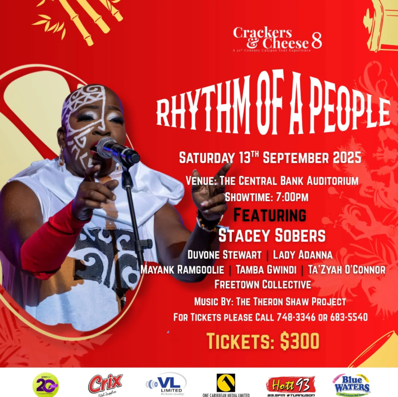 #repost

🎭 Open Invitation 🎶
I’m Stacey Sobers -Kaisonian &amp; businesswoman - inviting you to Crackers &amp; Cheese 8: Rhythm of A People! 

🙏 Thanks to our sponsors: #greendot #Crix #VLLimited #onecaribbeanmedia #Hot93 #bluewaters

More info:
instagram.com/p/DNUICzjgxy9/…