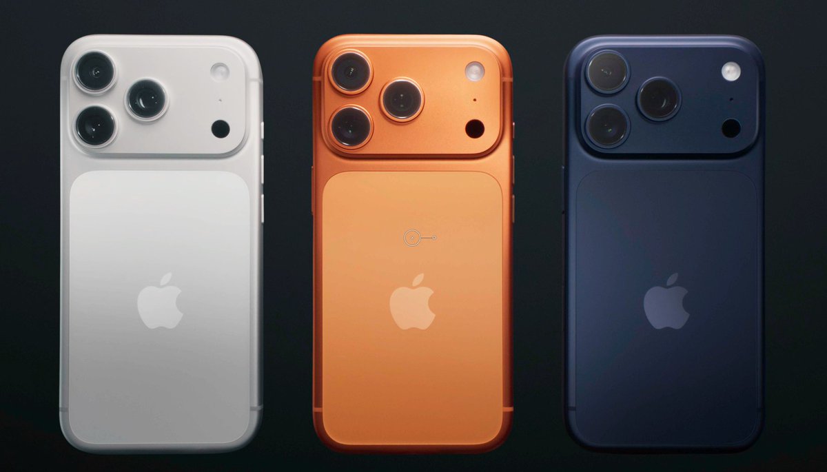 Tout nouveau design pour l'iPhone 17 Pro ! #AppleEvent 
Alors, ce dos et ces couleurs ? 🤔