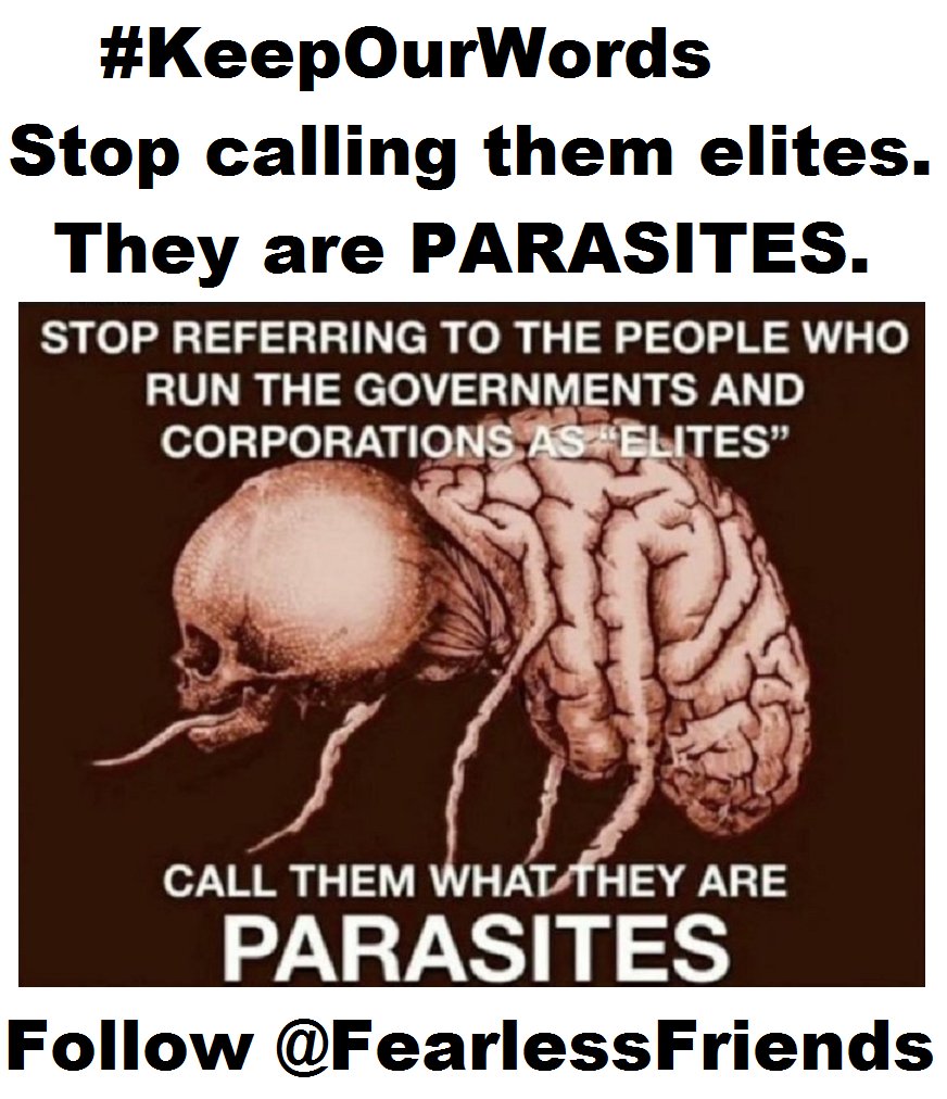 FearlessFriends's tweet photo. @WuTao2023 @sasha_latypova $wutao I never call those cabal predators “elites.”
They’re actually parasites that look like this👇#KeepOurWords https://t.co/ZemaBnbytJ