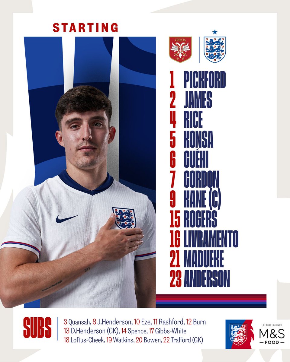 Surprising line up! But come on the lads!
