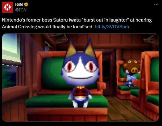 Iwata laughed and said, 'I don't know how you're going to do this', because it's a difficult game to localize due to the amount of text and how much content is specific to Japan.