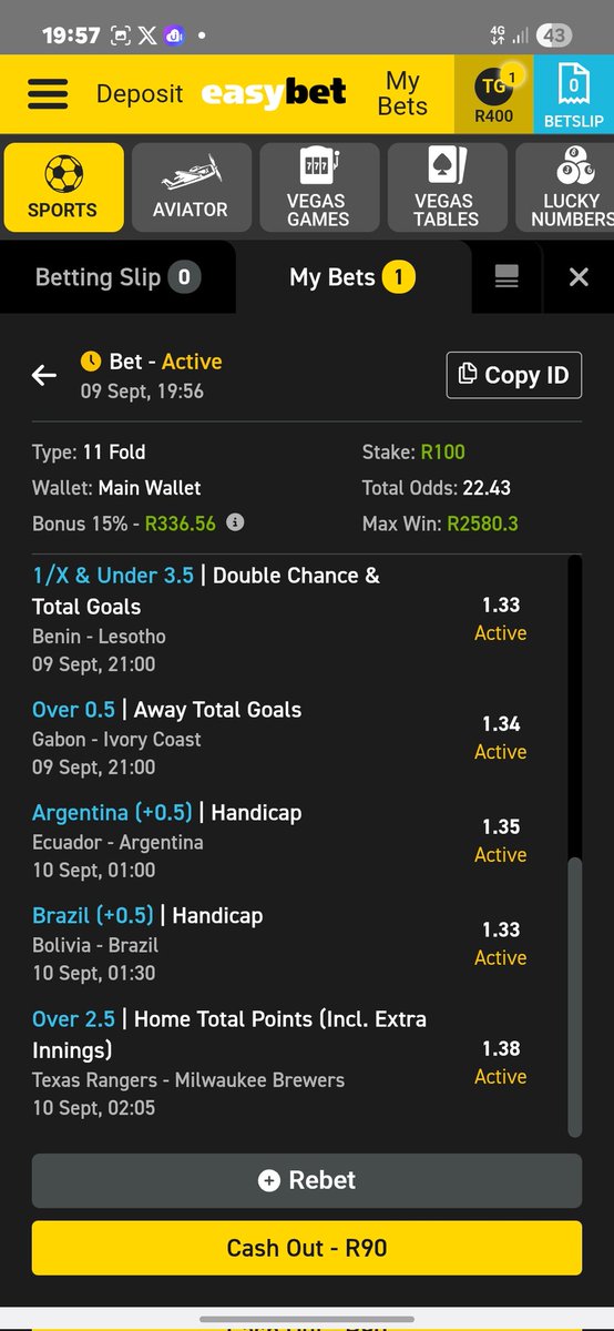 TallAssNikk's tweet photo. Nice 22 odds 
Goodluck 🍀 🍏🍏🍏💥

https://t.co/xp2X9KmVs8 https://t.co/oaIXFAwGv9