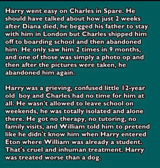Qiyyah18's tweet photo. Charles will never know peace for the way he treated his youngest son in favor of his mission goal of Camilla becoming accepted, 
then Queen. 
Karma won’t allow it. https://t.co/GFNlOazUeK