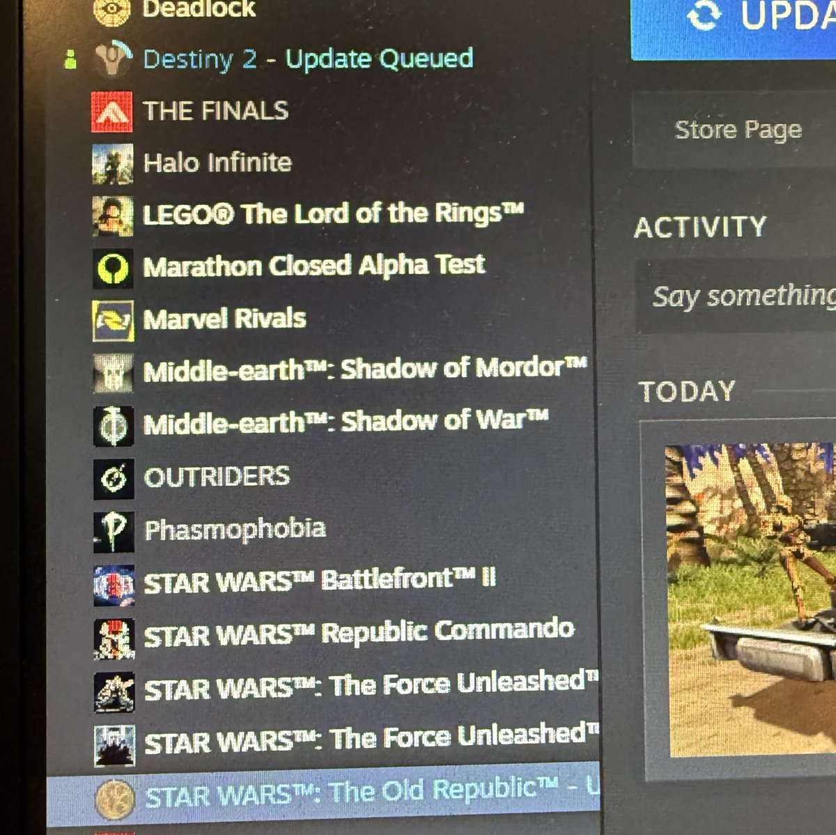 Star Wars: The Old Republic &amp; Destiny 2 getting an update today. Coincidence? I think not!