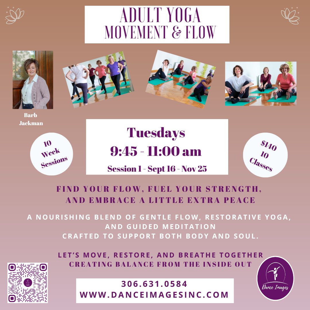 Have you signed up for our Tuesday morning yoga class with Barb Jackman yet? 🌿Add this to your weekly self-care program. Join our 10-week session and make living your best life a priority.✨ Limited spots available, don’t miss out!
#YogaWithBarb #SelfCareJourney #danceimages