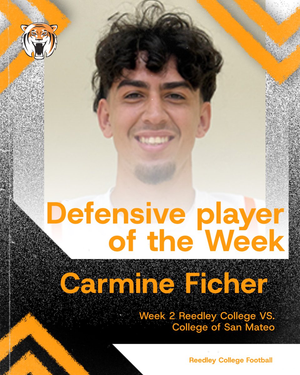 Our week 2 Defensive Player of the Week vs San Mateo with 10 Tackles and a pass breakup <a href="/carmineficher/">Carmine Ficher</a> <a href="/TWStangFootball/">Tulare Western 🐎 Football</a>