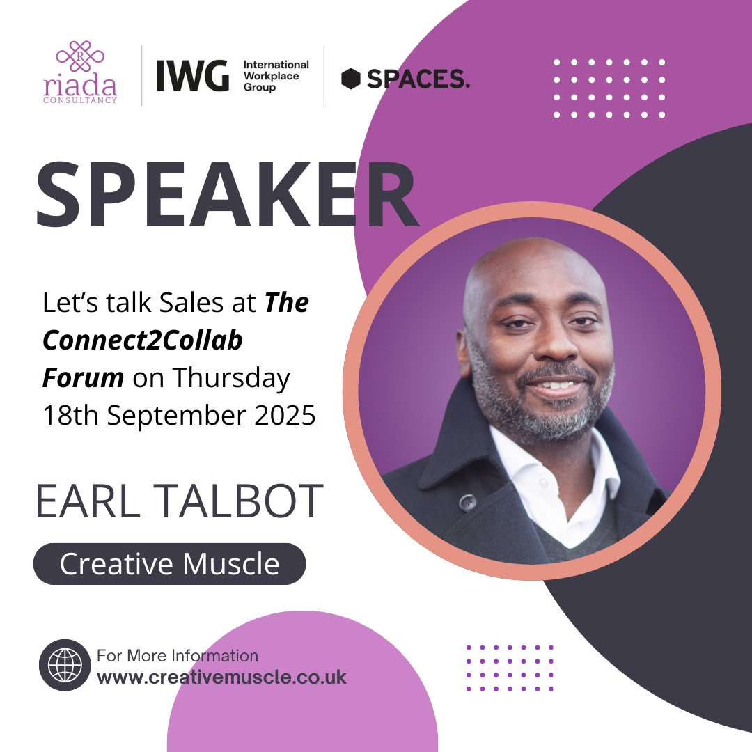 On 18th September, Earl Talbot  will be at the #Connect2Collab Forum with Riada Consultancy hosting a straight-talking, no-fluff session on Sales 101.

Earl has been in sales since 1995. From cold calling to closing big-ticket B2B SaaS deals.

Register - bit.ly/4pdmywW
