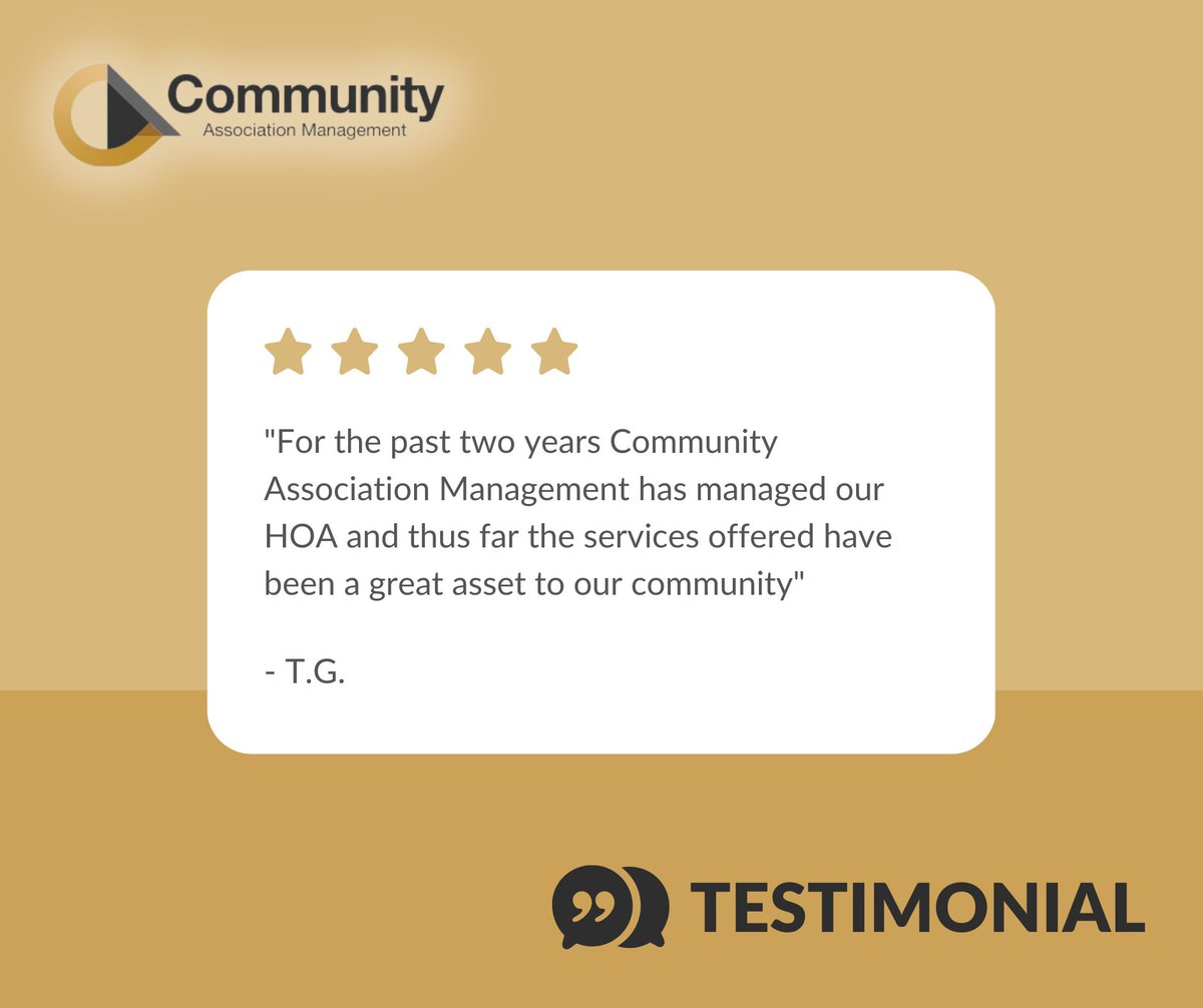 wehelpyourhoa's tweet image. "For the past two years Community Association Management has managed our HOA and thus far the services offered have been a great asset to our community" - T.G. ⭐️⭐️⭐️⭐️⭐️

#hoa #communityassociation #hoaboard #communityassociationmanagement