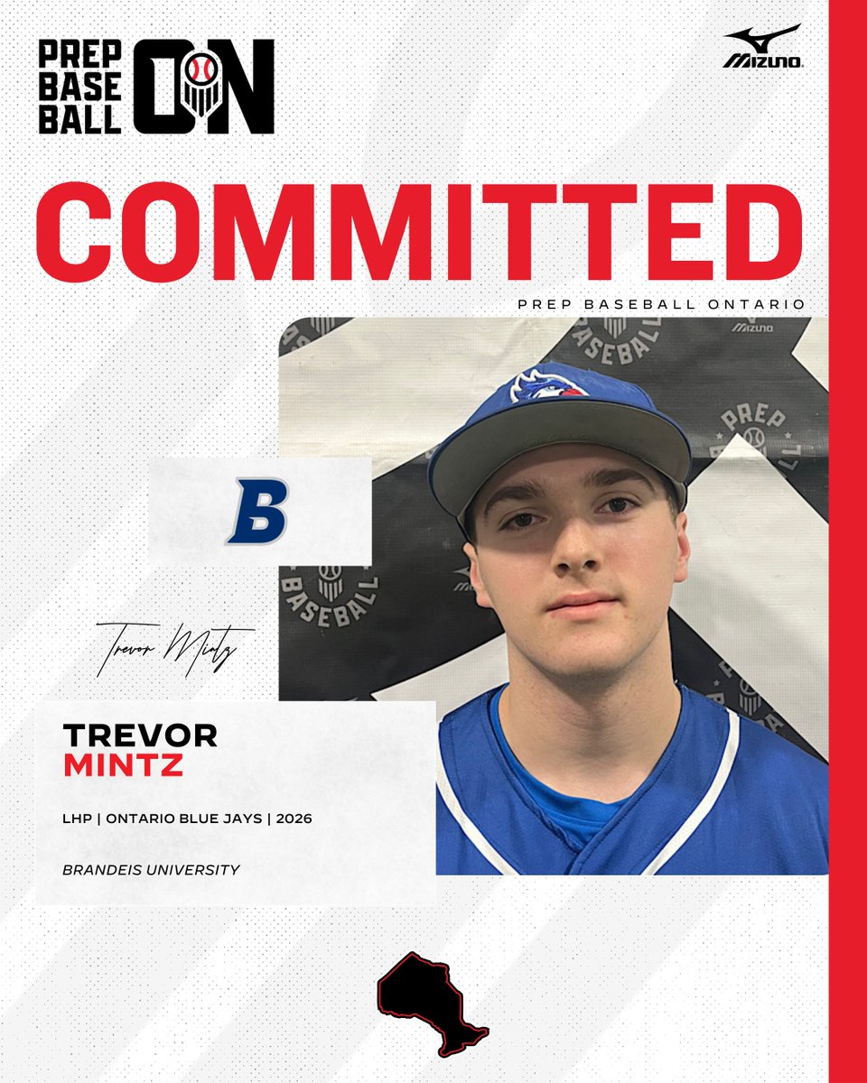 🚨𝐂𝐎𝐌𝐌𝐈𝐓𝐌𝐄𝐍𝐓 𝐀𝐋𝐄𝐑𝐓🚨

'26 LHP Trevor Mintz (<a href="/OntarioBlueJays/">Ontario Blue Jays</a>) announces his commitment to Brandeis University.

<a href="/Trevor_Mintz1/">Trevor Mintz</a> | <a href="/JudgesBaseball/">Brandeis University Baseball</a>