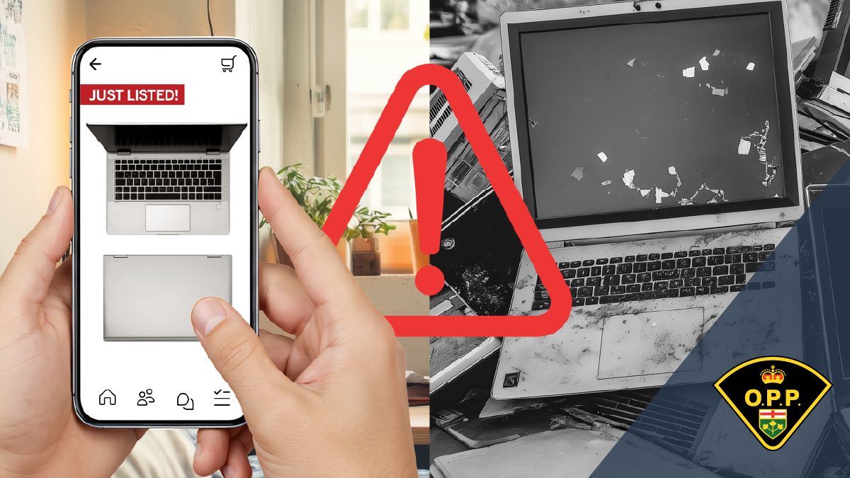 If it seems too good to be true, it probably is. Used laptops, books and clothes can be great marketplace finds, but some listings may not be what they seem.
  
Stay safe:
🤝 Meet in public, well-lit places or police-approved exchange zones (opp.ca/safetrade)
✅ Never