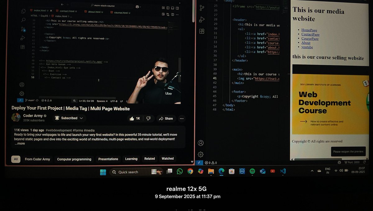 aa_bha2004's tweet photo. We have completed the HTML today🙌♥️
Thankyou Bhaiya ✨🧿 https://t.co/qYMYX16gIw