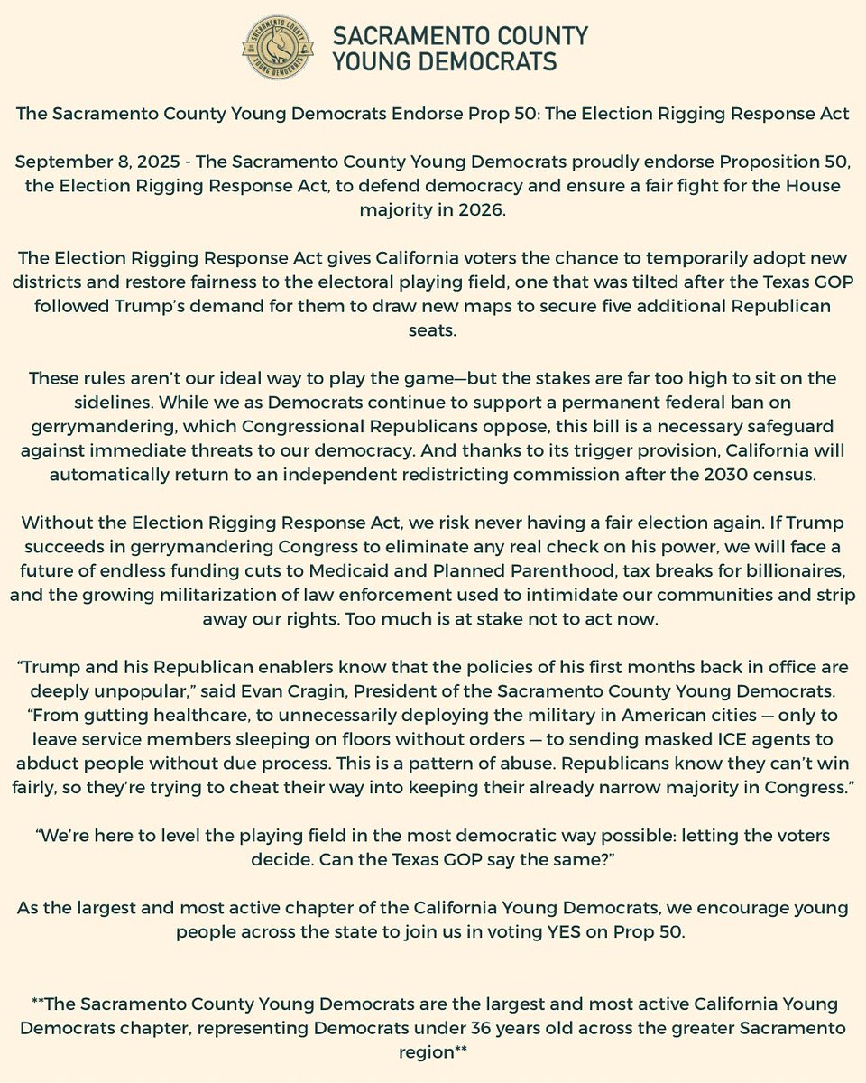 Sacramento County Young Democrats tweet media