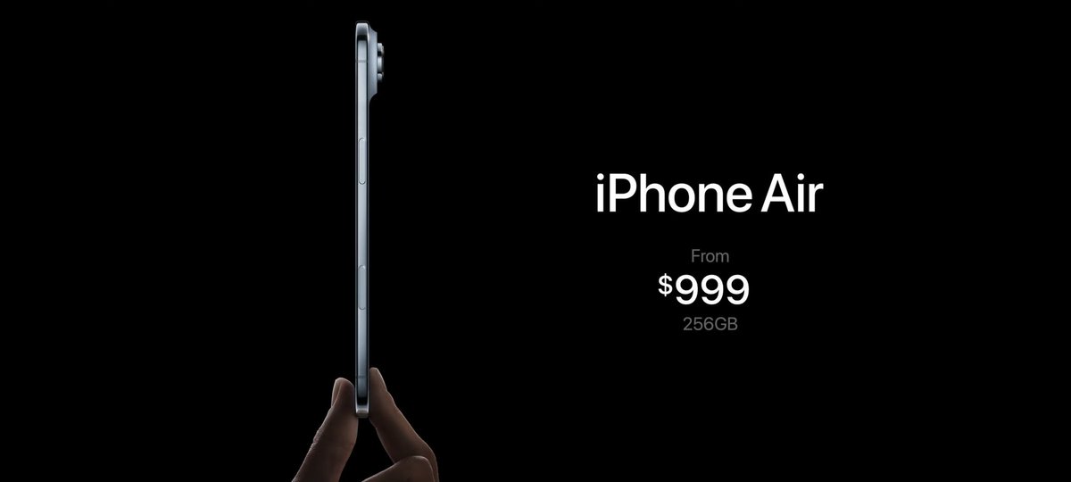 GlassyDev's tweet photo. Pricing for the new 17 series lineup 💵.
#AppleEvent https://t.co/WWoKktHu72