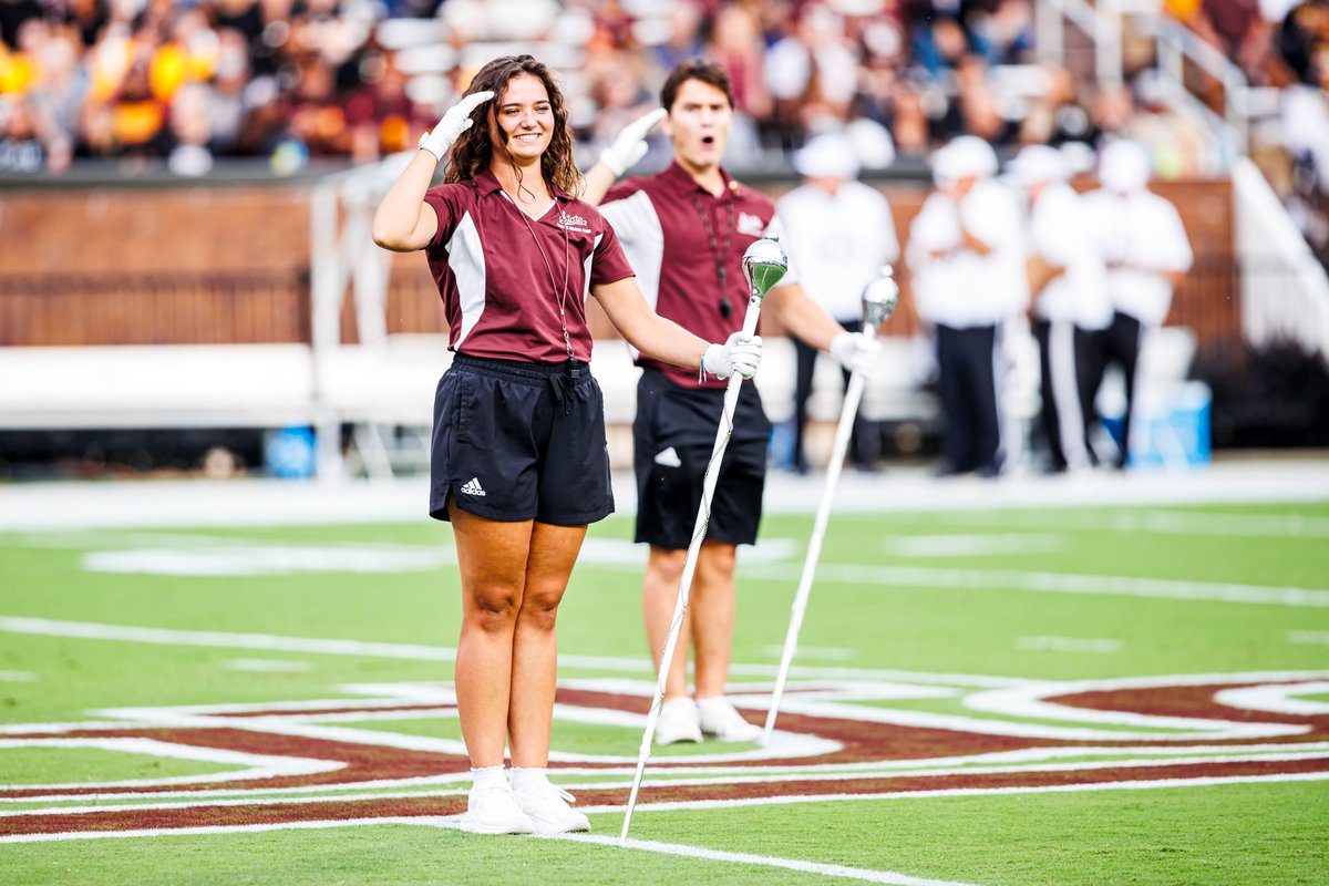 msstate's tweet photo. Introducing the 2025 Famous Maroon Band...

🎵 425 members
🔢 Median GPA 3.6
📚 Top College: Engineering
📈 150+ with ACT score of 30 or higher
🎼 One incredible sound https://t.co/HXhhKkGES2