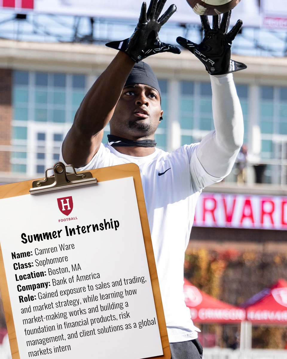 SUMMER INTERNSHIP SERIES

Camren Ware stayed in town to intern for Bank of America as a global markets intern.

#OneCrimson #GoCrimson