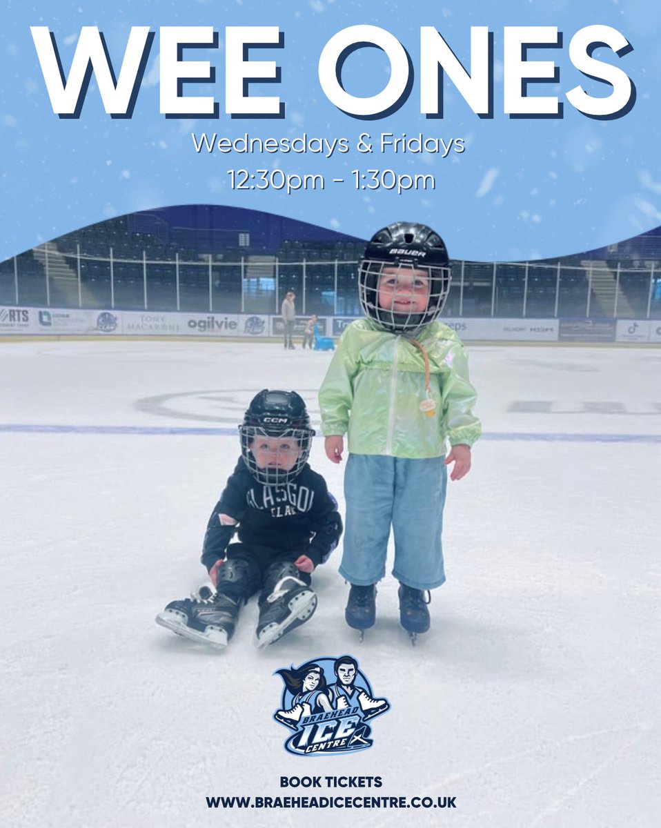 👶🏻 | 𝑻𝒊𝒏𝒚 𝑺𝒌𝒂𝒕𝒆𝒔 &amp; 𝑩𝒊𝒈 𝑺𝒎𝒊𝒍𝒆𝒔! ✨

Our under-5 sessions are perfect for mini skaters to explore the ice, have lots of fun, and glide with confidence! ⛸️

Every Wednesday and Friday | 12:30 - 1:30pm 🩵

Book your tickets now ➡️ bit.ly/IceCentreTicke…