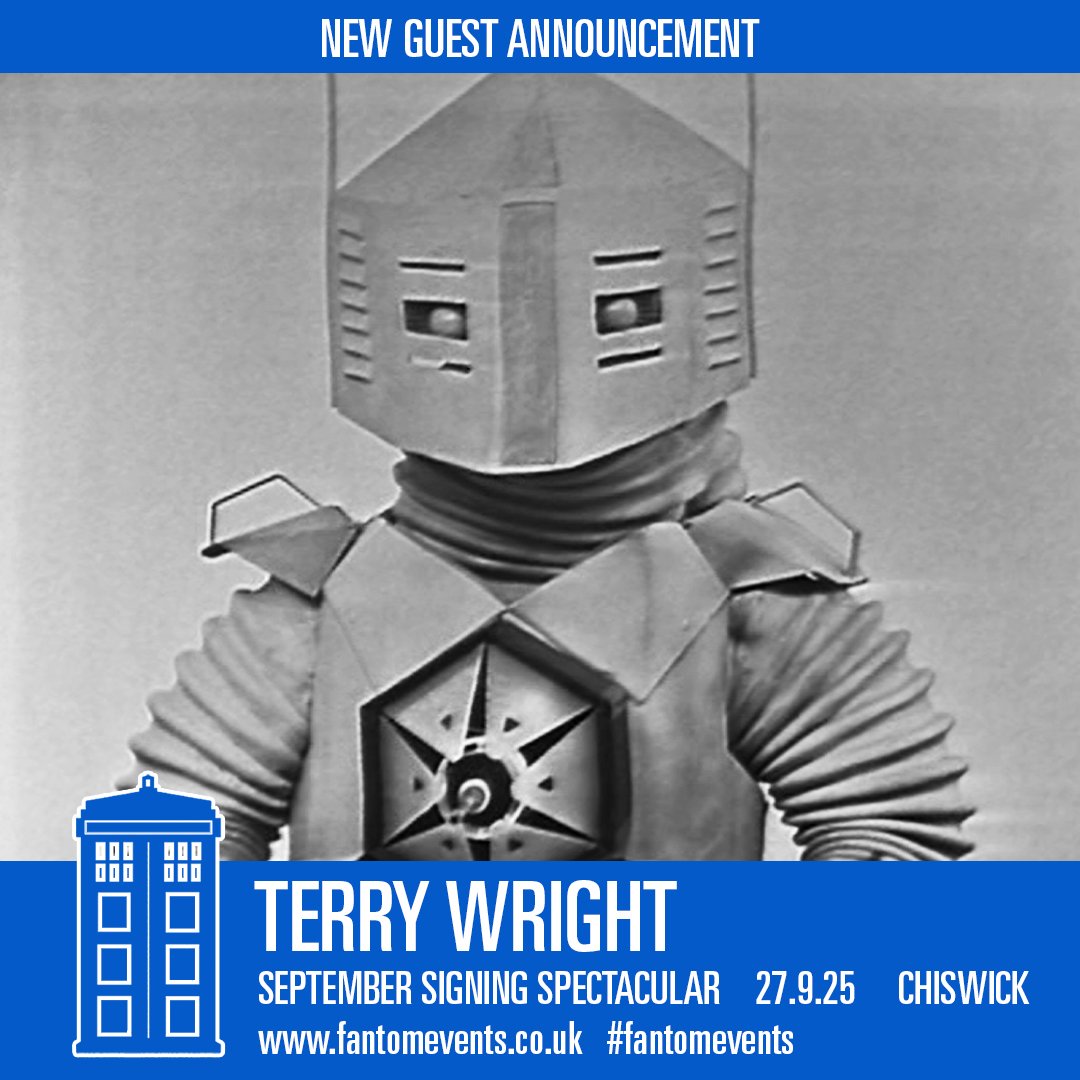 TERRY WRIGHT will be joining us for our September Signing Spectactular!

Terry played a Cheerleader in the #DoctorWho story The Macra Terror and a White Robot in The Mind Robber.

He also appeared in 14 episodes of Crossroads!
fantomevents.co.uk