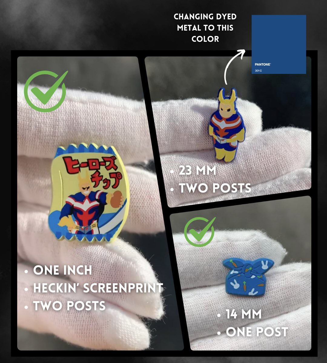 Mighty filler pin samples 😘 limited preorder quantities will be available Sept 13th at 2 pm CST! 

More info on my insta~