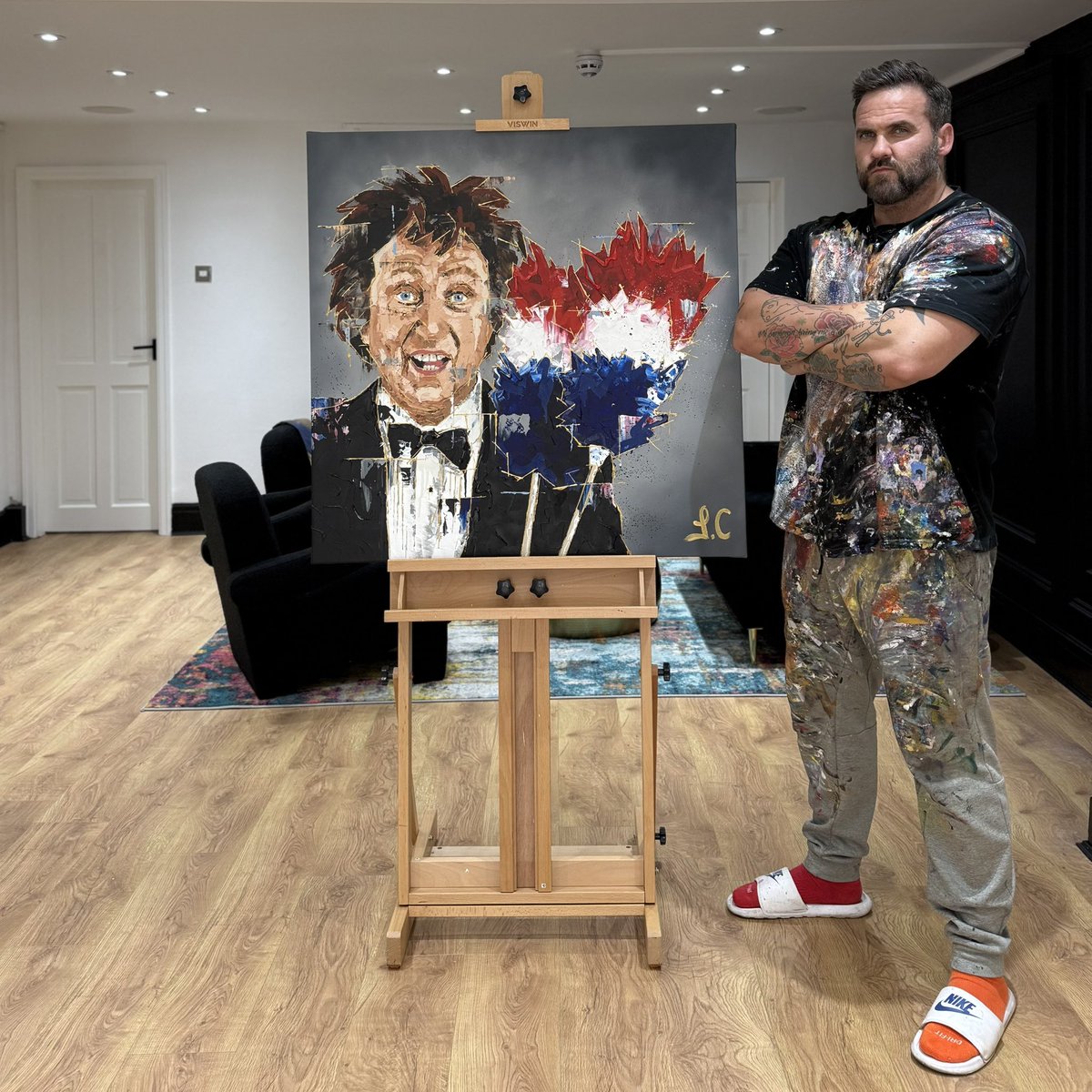 Recent commission of Ken Dodd. The painting was commissioned as a gift for Ken Dodds family ❤️