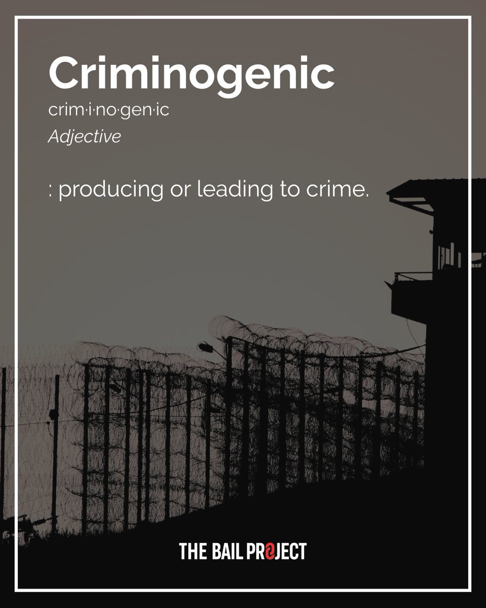 📚 Let’s use this in a sentence: Pretrial detention is *criminogenic* – meaning it causes more crime. But how? 

Even a short stay in jail can upend a person’s life, increasing their likelihood of being arrested again. One study found that of people jailed for three days or