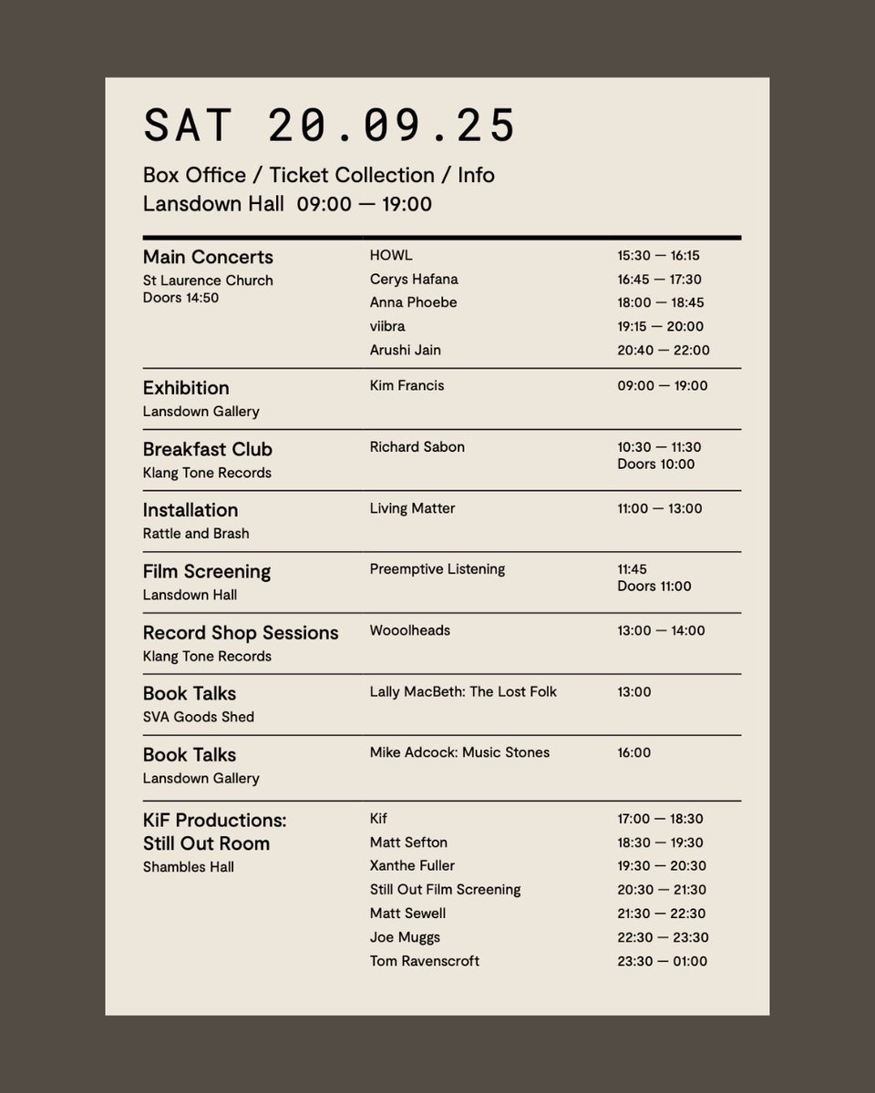HiddenNotes_'s tweet image. TIMETABLE + VENUE MAP! 11 days to go! We are happy to be able to share the full timetable plus venue map with you all before you arrive…  Head to link below to download mobile friendly version:  
hiddennotes.co.uk/hn-2025

As for tickets? Still available but be quick mind…💚