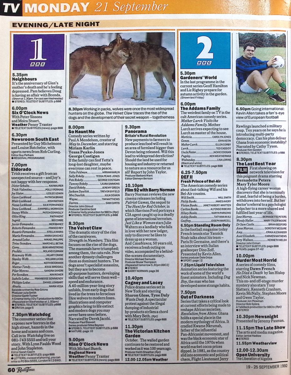 TvDidYouSee's tweet image. #OnThisDay 21 September 1992 📺TV Listings
STRIKE IT LUCKY, SOLDIER, SOLDIER and WORLD IN ACTION all begin new series.
Another chance to see #DavidJason in A BIT OF A DO.
He Died a Death in MURDER MOST HORRID.
Is Betty prepared to make the ultimate sacrifice in #CoronationStreet?
