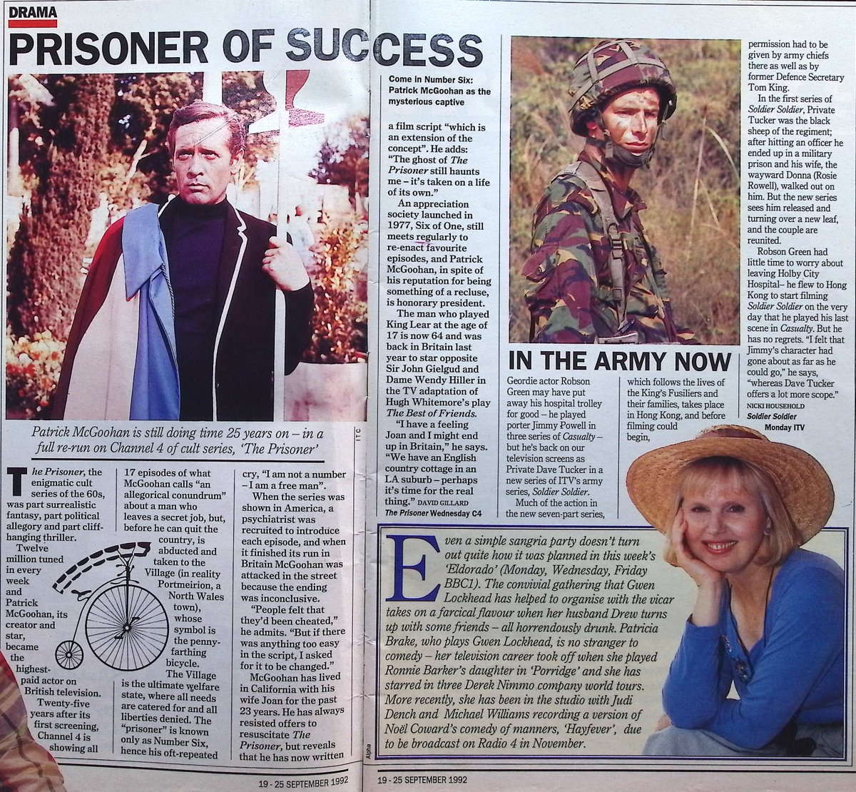 TvDidYouSee's tweet image. #OnThisDay 21 September 1992 📺TV Listings
STRIKE IT LUCKY, SOLDIER, SOLDIER and WORLD IN ACTION all begin new series.
Another chance to see #DavidJason in A BIT OF A DO.
He Died a Death in MURDER MOST HORRID.
Is Betty prepared to make the ultimate sacrifice in #CoronationStreet?
