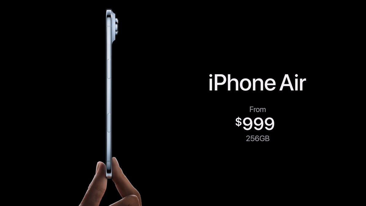 Here’s the new #iPhoneAir 🍎

#AppleEvent