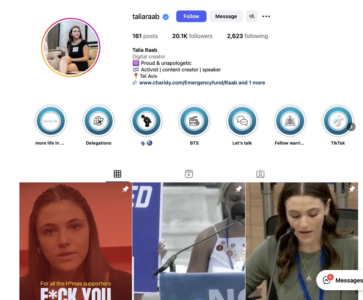 By the way, the sniper's sister Talia Raab is a pro-Israel propagandist with twenty thousand followers on Instagram.