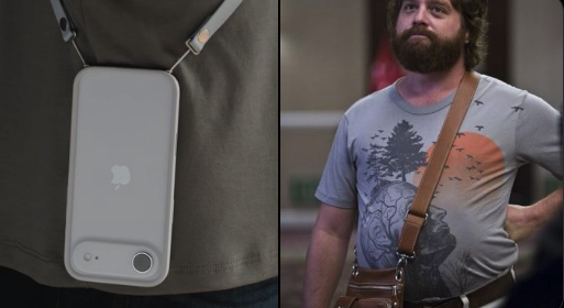 MazzatheRealtor's tweet photo. New Iphone just dropped. I see no difference. Apple was like we got rid of the option to get it in black and turned it into a purse. Guess I am rocking my iPhone 14 Pro for another year. 📷📷#appleevent #iPhone17 https://t.co/X1re3RJZwQ