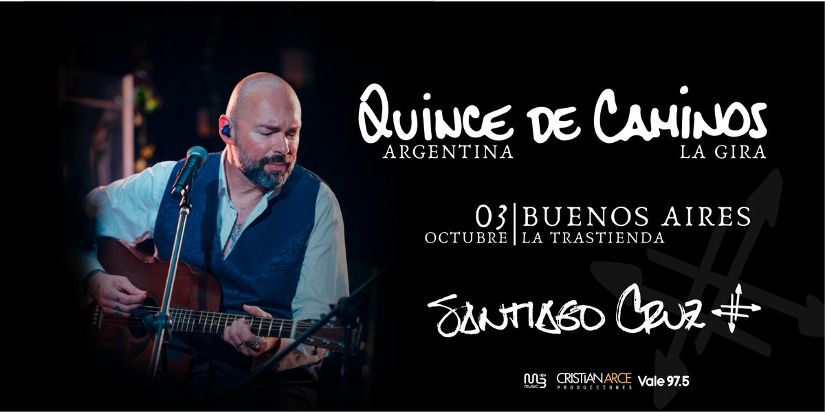 ::: SANTIAGO CRUZ ::: Viernes 3 de Octubre

El reconocido cantautor colombiano Santiago Cruz regresa al país en el marco de su gira Quince de Caminos, que remite el álbum que consolidó su lugar en la historia del pop, hace 15 años. La cita es el 3 de octubre en el mítico