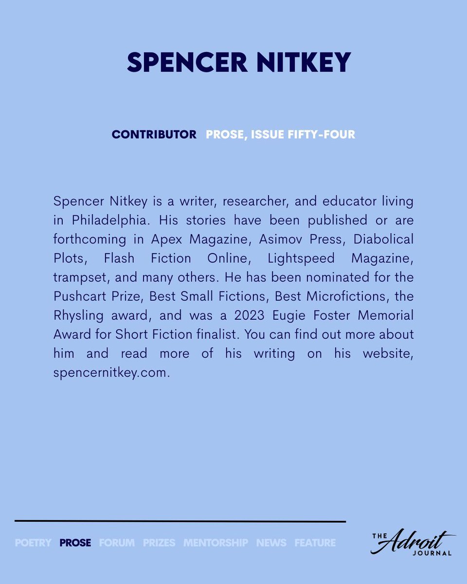 “Bird Burning” by Spencer Nitkey appears in Issue Fifty-Four. Read the full piece via the link in our bio. 🕊️🔥