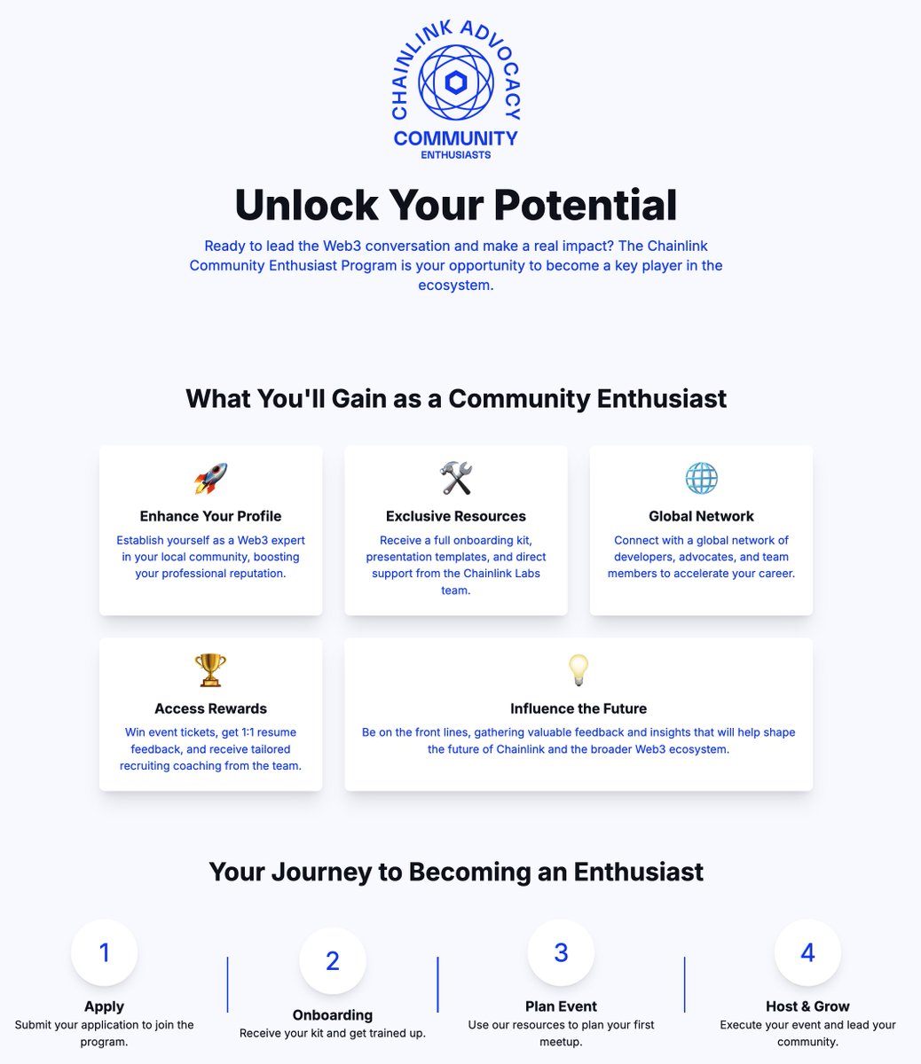 If you are interested in having a career in the Blockchain space and want to contribute to an amazing team, consider joining the Chainlink Advocacy Program. 

You can learn more about the program here:
chain.link/enthusiasts

If I have worked with you in this space, feel free to