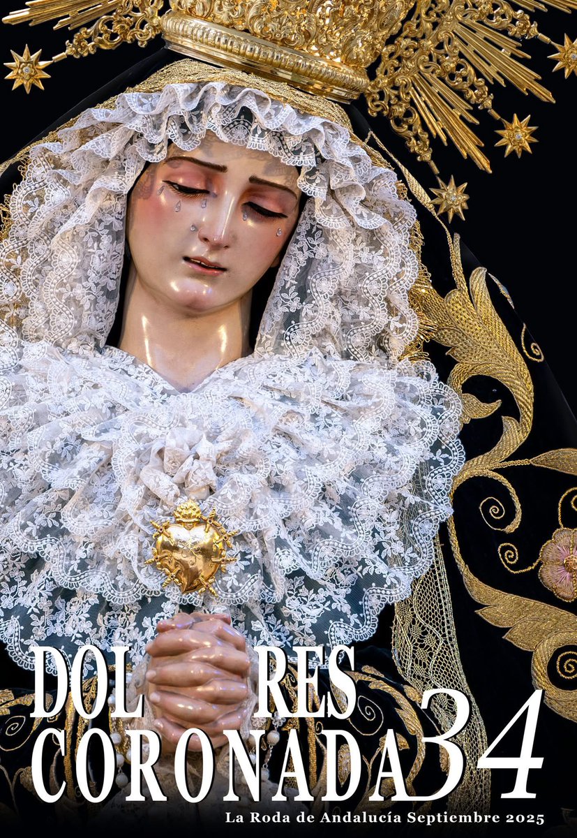 𝑿𝑿𝑿𝑰𝑽 𝑨𝒏𝒊𝒗𝒆𝒓𝒔𝒂𝒓𝒊𝒐 𝑪𝒐𝒓𝒐𝒏𝒂𝒄𝒊𝒐́𝒏 𝑪𝒂𝒏𝒐́𝒏𝒊𝒄𝒂

Un año más, con motivo de la celebración del XXXIV Aniversario de la Coronación Canónica de la Santísima Virgen de los Dolores Coronada, se han realizado unos carteles conmemorativos. 
 
📸Carlos Cañete