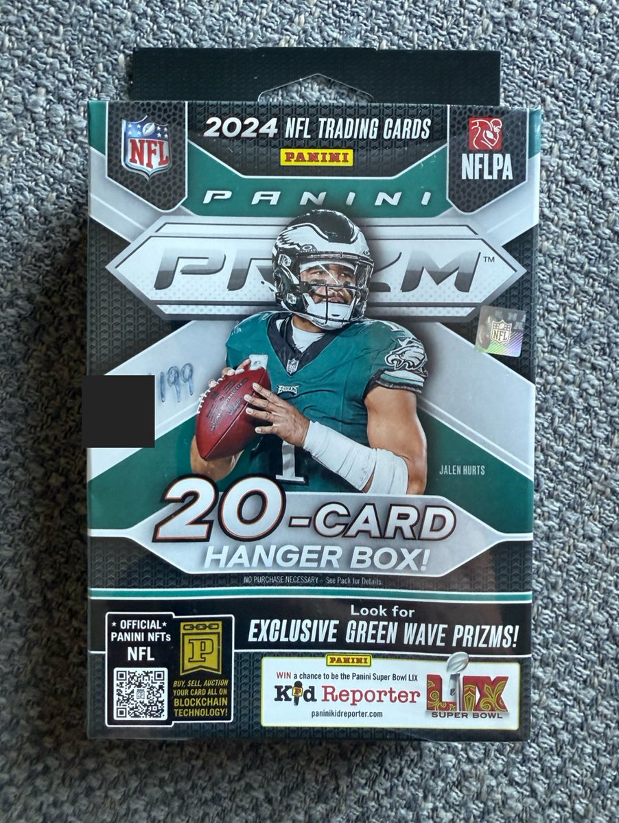We numbered /199 this 2024 #NFL Prizm hanger &amp; we’re shipping it for FREE to the 1st follower who guesses what number it is! 

Only one guess per page &amp; must be following <a href="/TheHobby247/">The Hobby 24/7</a> to win 🤝 #TheHobby