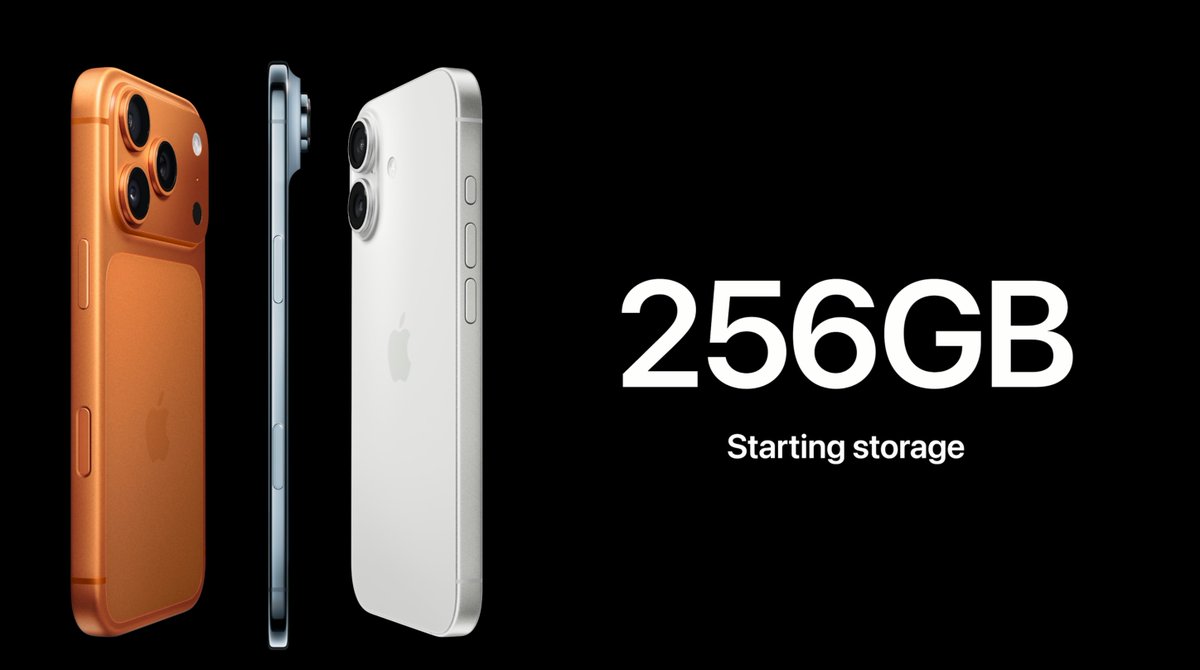 TechLoversFM's tweet image. iPhone 17 starts at $799
iPhone Air starts at $999
iPhone 17 Pro starts at $1099
iPhone 17 Pro Max starts at $1199
All available Sept 19.

#appleevent