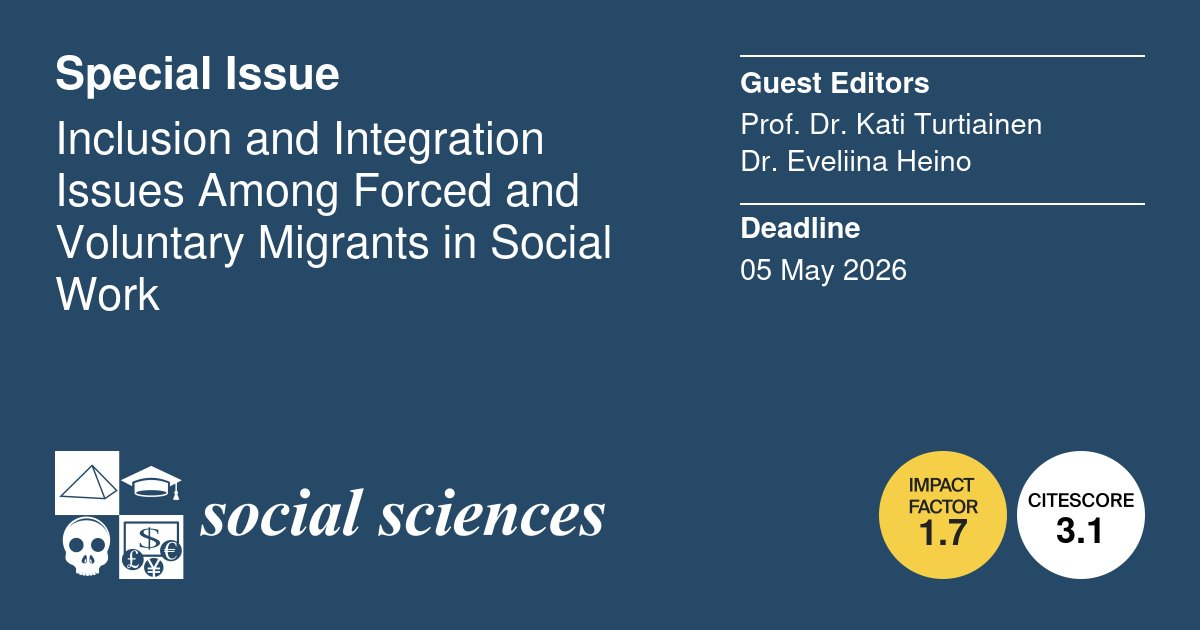 📢 #CallForPapers is open!
How do we support #migrants while confronting systemic inequities? 🤔
We want your research on:
🧭 Migrant agency
🩺 #Trauma informed practice
📊 Structural barriers
⚖️ #SocialJustice

Submit now 🔗 tinyurl.com/29sr2oa3

#SocialWork #Migration