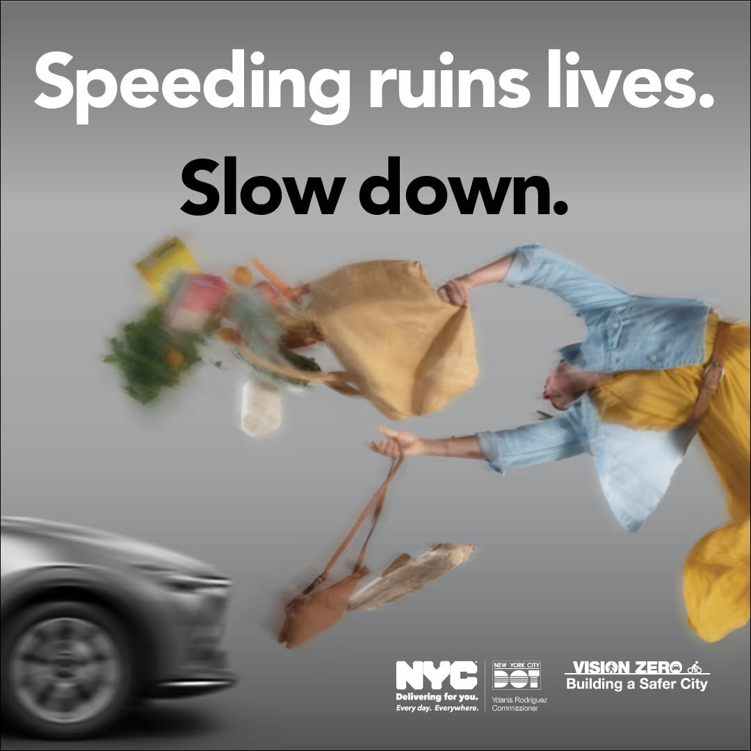 NYCHealthSystem's tweet photo. Speeding is a leading cause of crashes in NYC. When you're driving always #Drive25 and #TurnSlowly.. https://t.co/CB5IDTiu74 https://t.co/De46x0gfW8