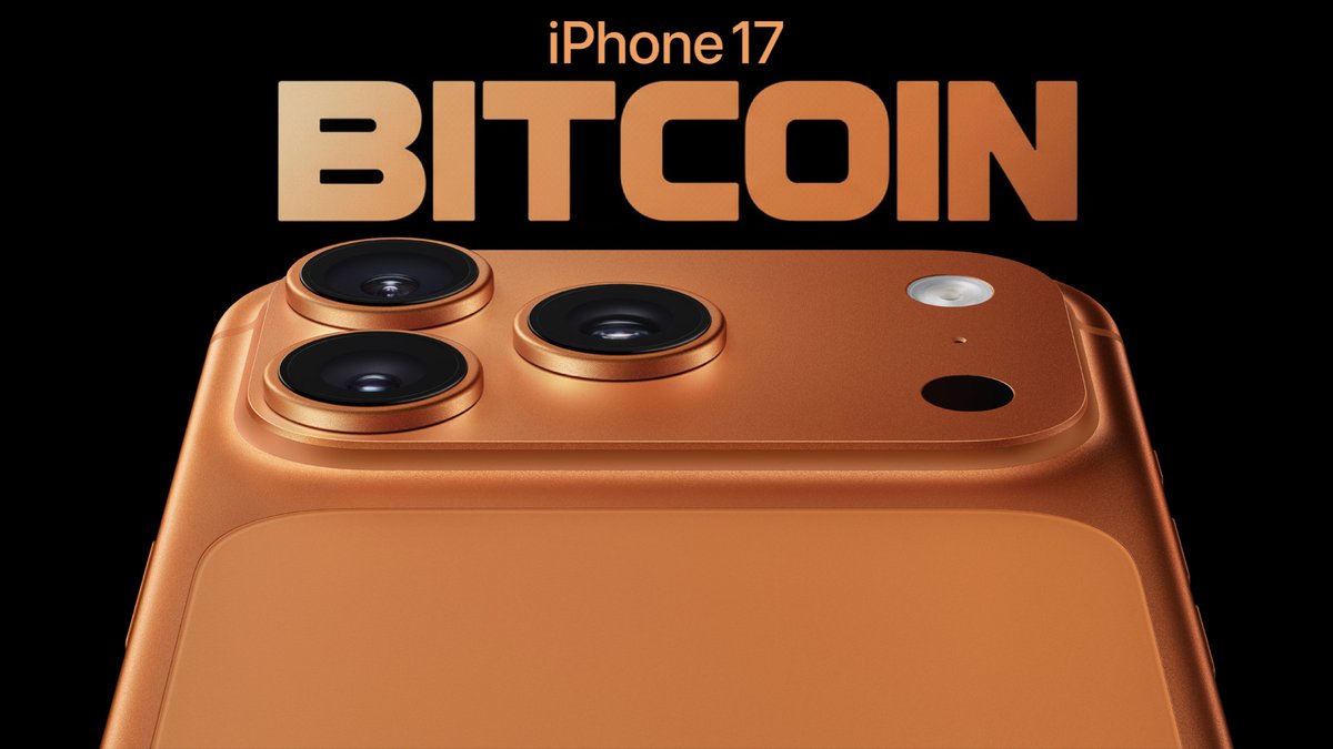 JUST IN: Apple unveils iPhone 17 Pro in Bitcoin color.