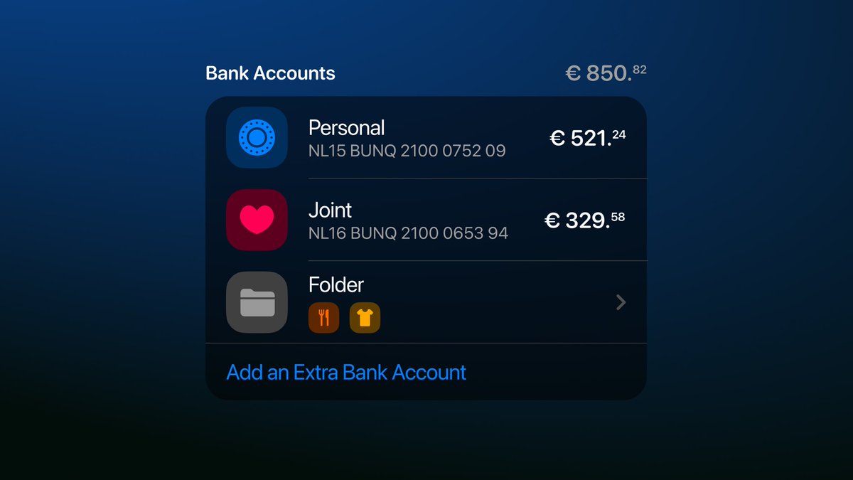 bunq's tweet photo. Level up your budgeting! 
Group your Bank Accounts into folders and keep your money organized, your way.
It’s that easy. 
#bunqUpdate29 #budgeting https://t.co/6VM1RjFwII