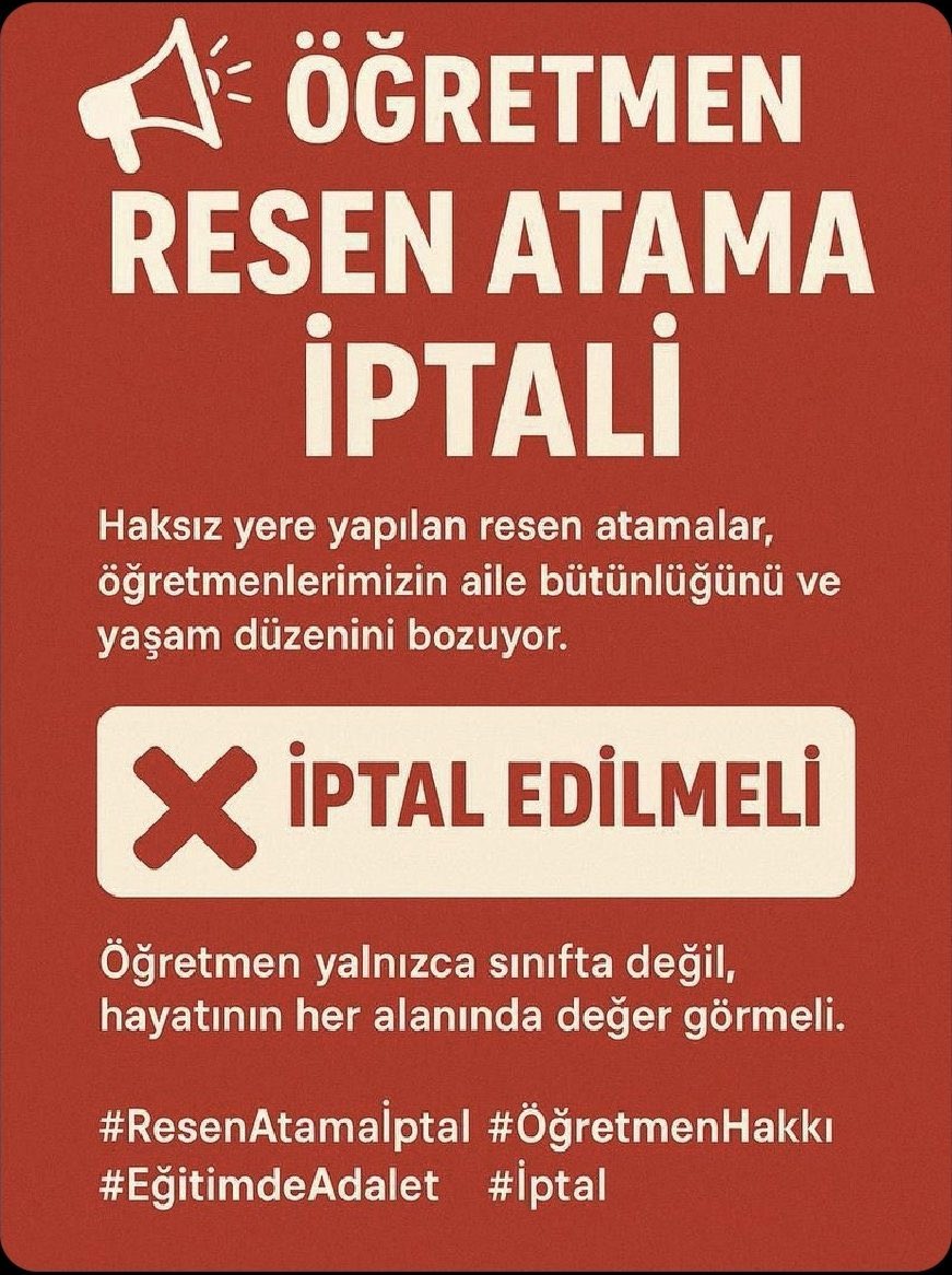 Esrayavuzz1992's tweet photo. @tcmeb
@Yusuf__Tekin 
@RTErdogan 
@EmineErdogan 
@tcailesosyal 
@izmirvaliligi 

 #ÖğretmenlerReseneKarşı https://t.co/MYNLZKjOGM