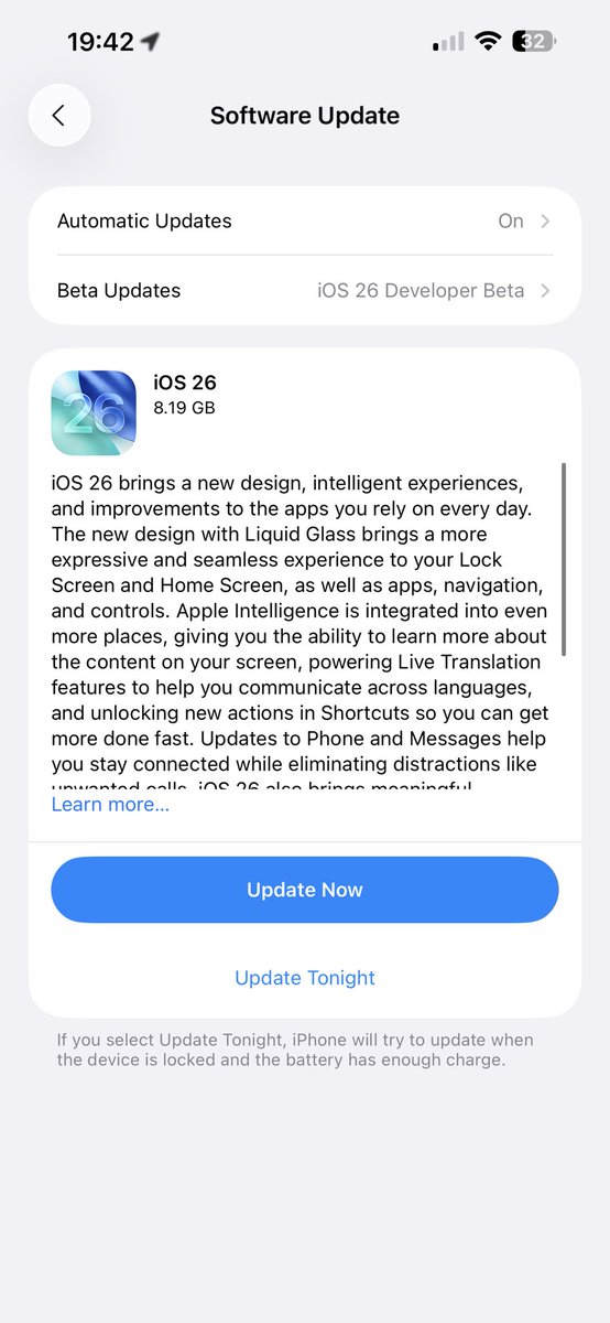iOS 26 Release Candidate has been released. 

This marks the end of the iOS 26 beta cycle with the RC likely to be the publicly released build, subject to any minor tweaks. 

June feels like just a few days ago, but after 9 betas, the final version is now with us. 

#AppleEvent