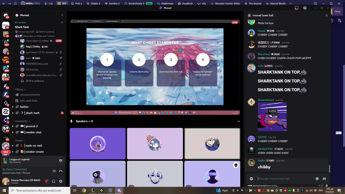 It might’ve been the last ever Shark Tank on the <a href="/monad/">Monad ⨀</a> Discord today… 👀
The vibes, the pitches, the energy  unforgettable.
If you missed it, you probably missed to be the founding stone of something great incoming.....
#Monad #Web3 #SharkTank